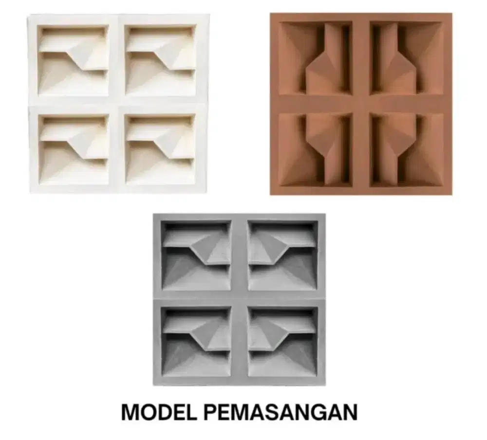 Roster/loster beton minimalis ukuran 20x20