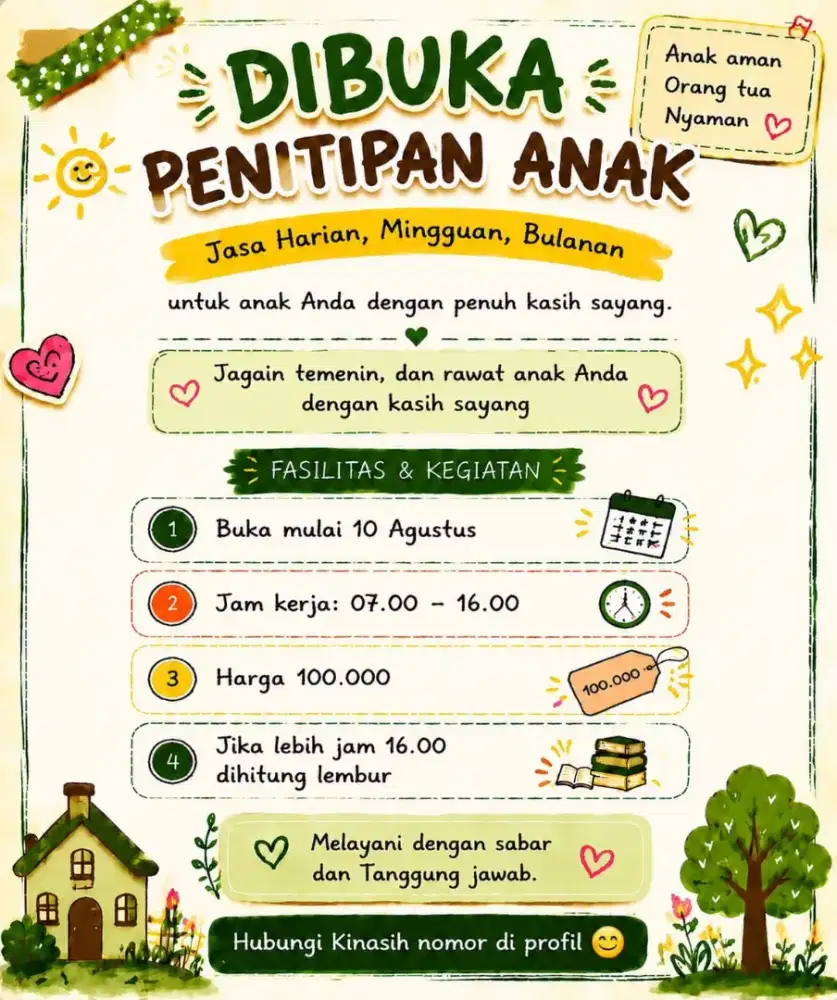 Menerima Penitipan anak