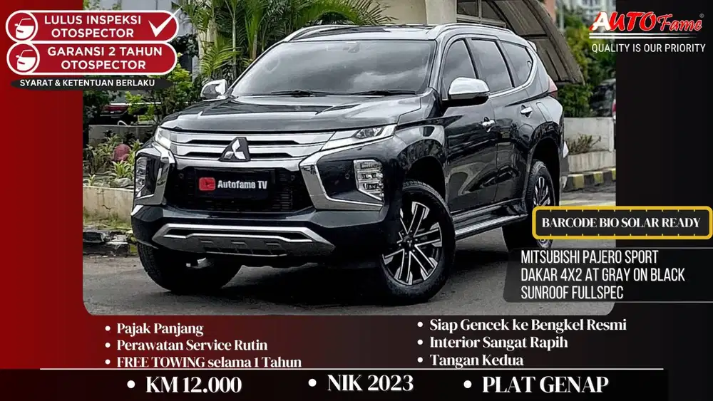 Mitsubishi Pajero Sport Dakar 4x2 AT NIK 2023