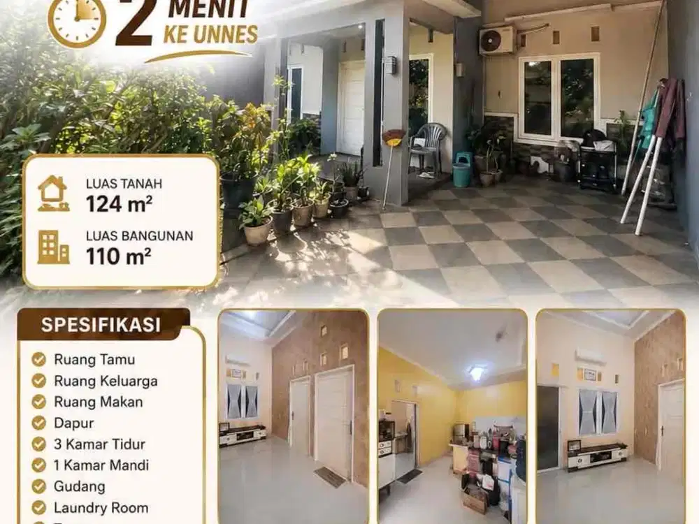 Rumah murah dekat Unnes siap huni di unnes semaranh