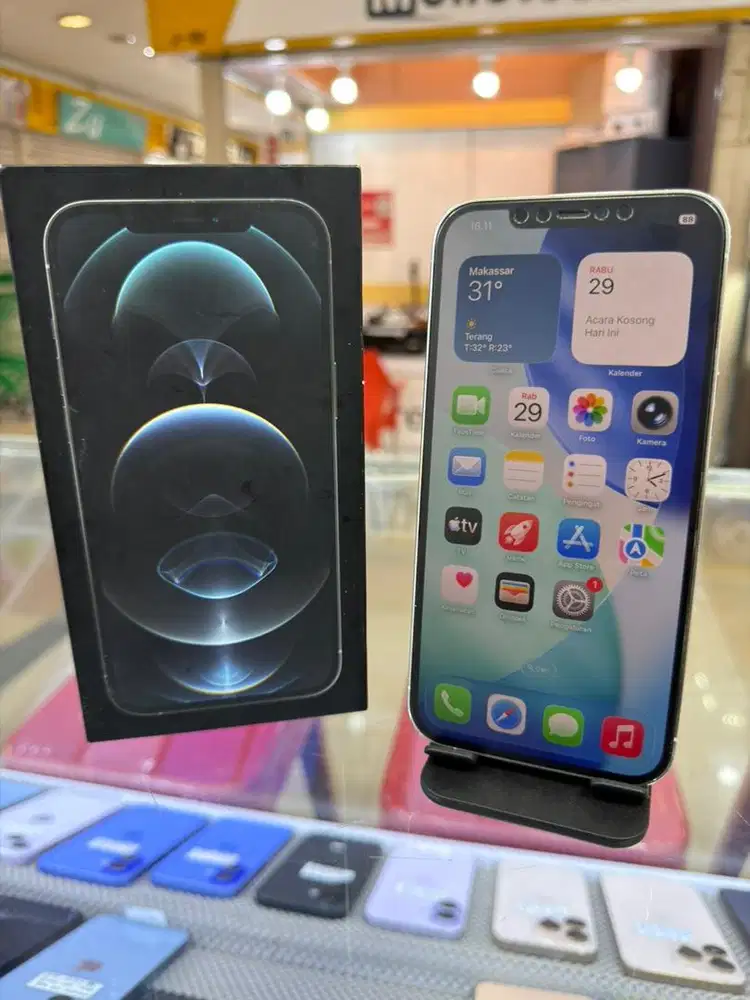iPhone 12 pro max 256gb ibox warna Silver