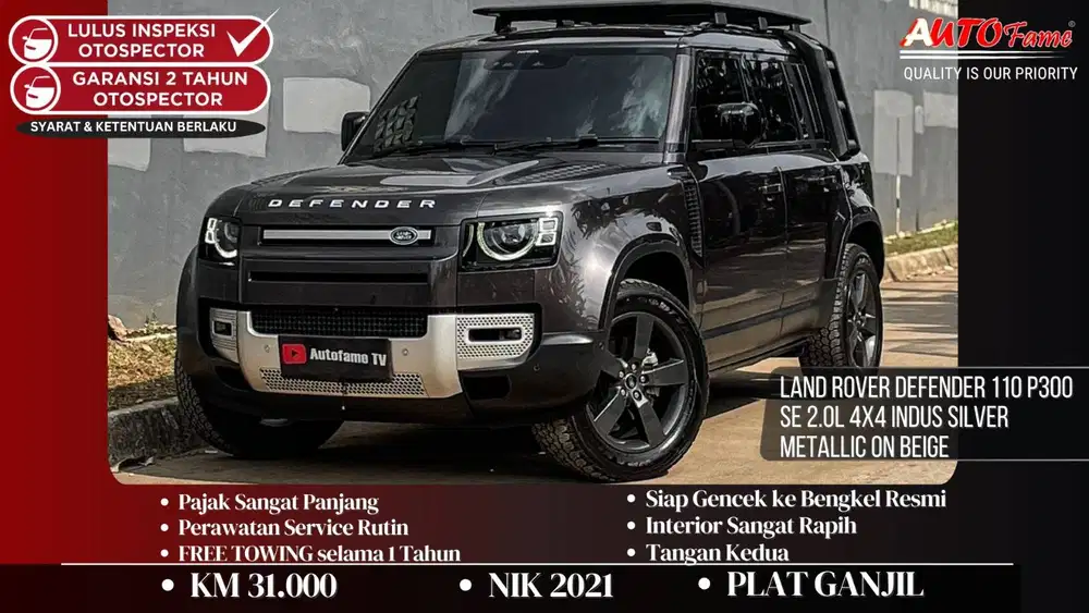 Land Rover Defender 110 P300 SE 2.0L 4x4 NIK 2021