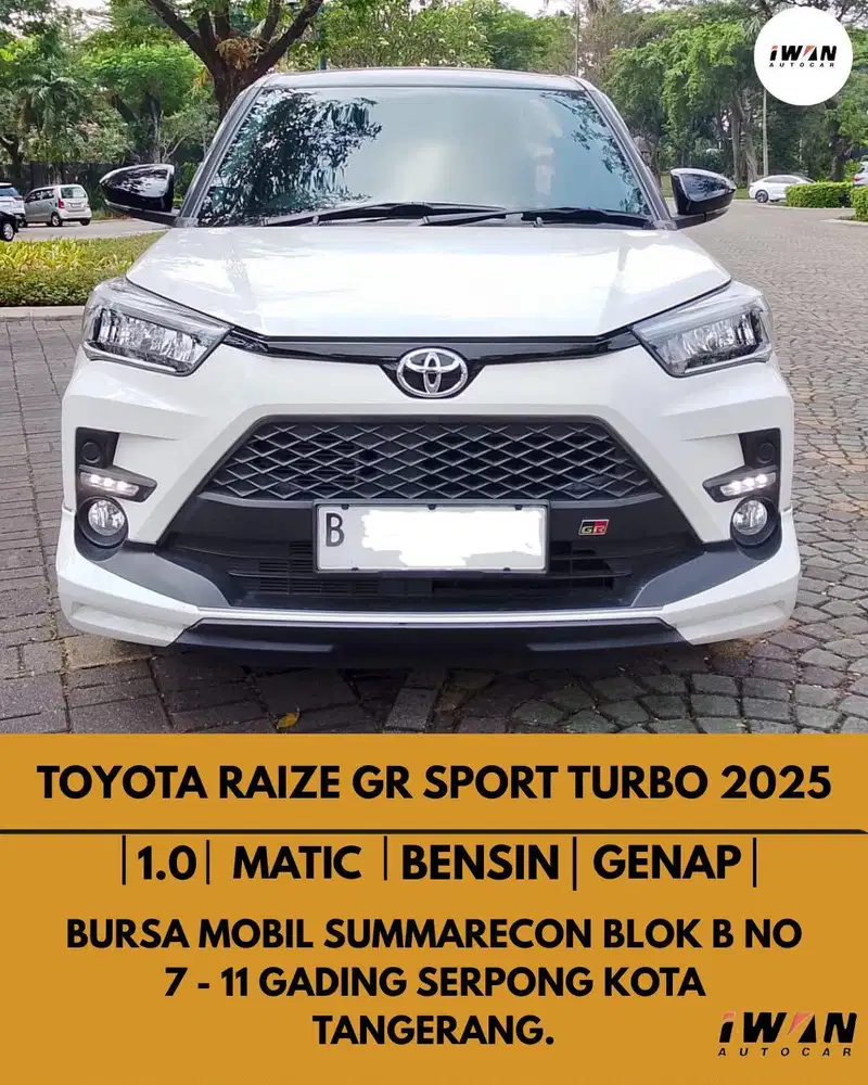 2025 TOYOTA RAIZE GR SPORT 1.0 TURBO AT