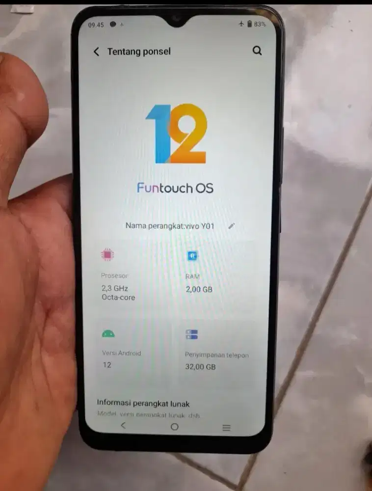VIVO Y01 RAM 2+32 KAMERA JERNIH BATRE AWET 
KELENGKAPAN HP SOFE CAST