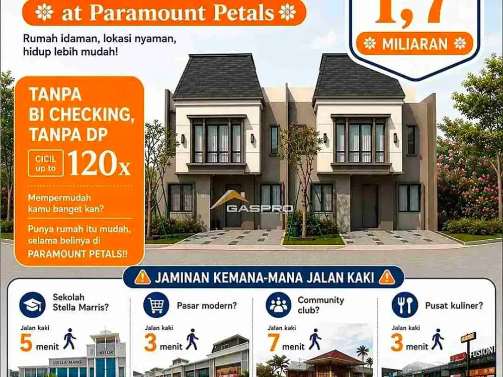 CLUSTER MIMOSA - PARAMOUNT PETLAS CASH BERTAHAP 120X TANPA BI CHECKING & TANPA SYARAT!