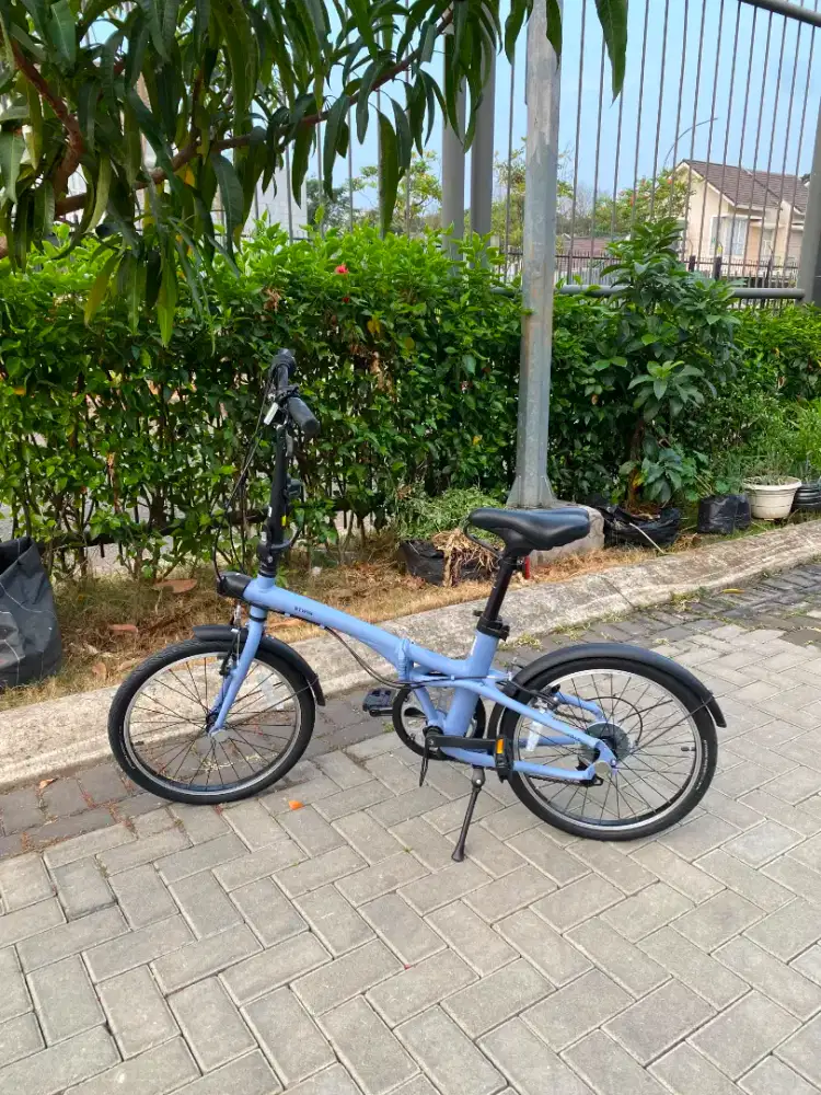 Sepeda lipat BTwin fold 500 - Biru Indigo NEW