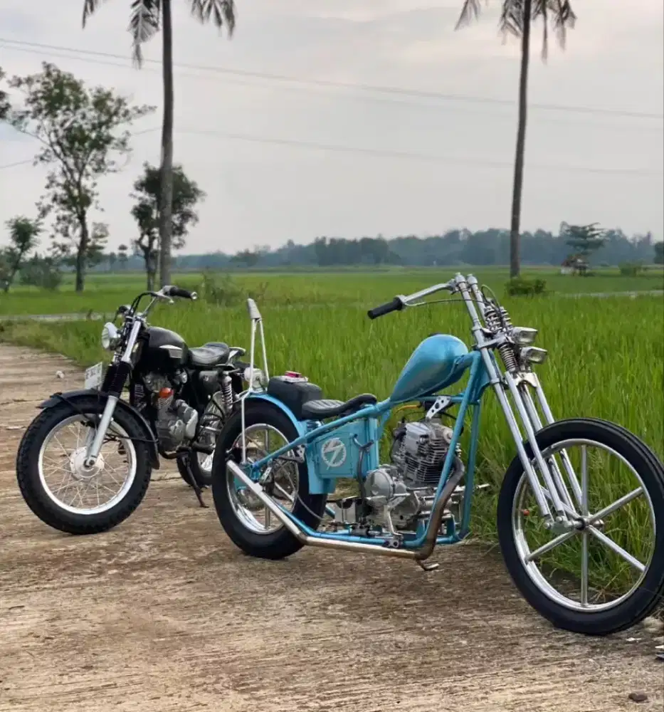 Motor custom chopper choper lengkap