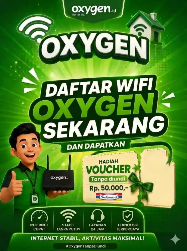 Jasa pemasangan wifi oxygen area pamulang.