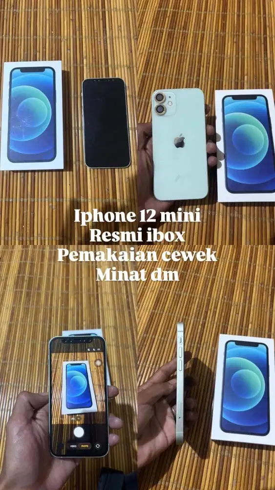 Iphone 12 Mini 128GB Ibox, ada box, pemakaian cewe