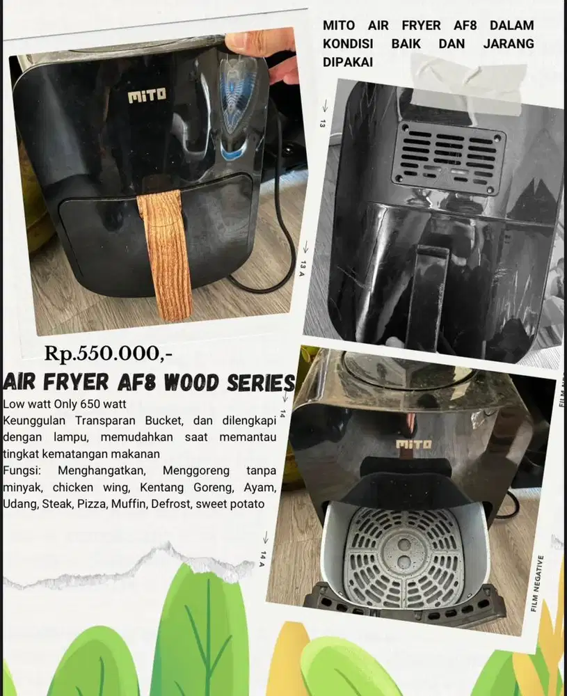 AIR FRYER AF8 WOOD SERIES MITO