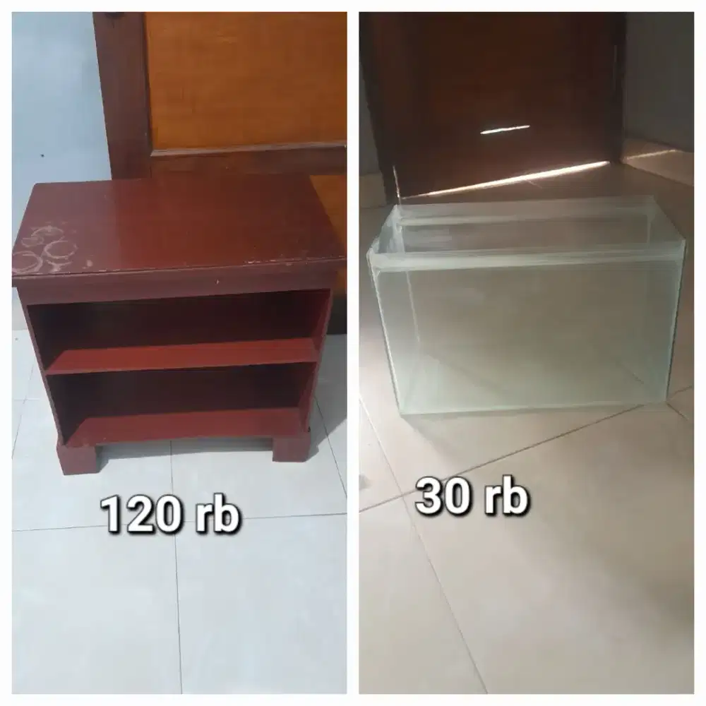 Dijual rak penyimpanan+aquarium