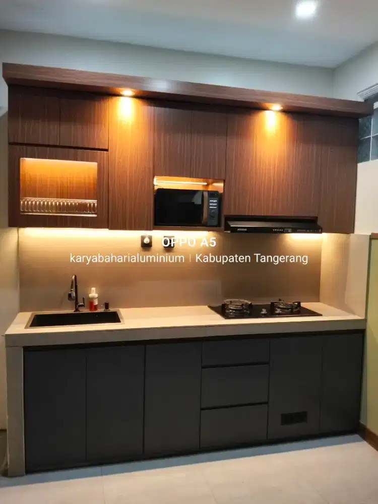 Kitchen set aluminium acp double layer anti rayap tahan lembab