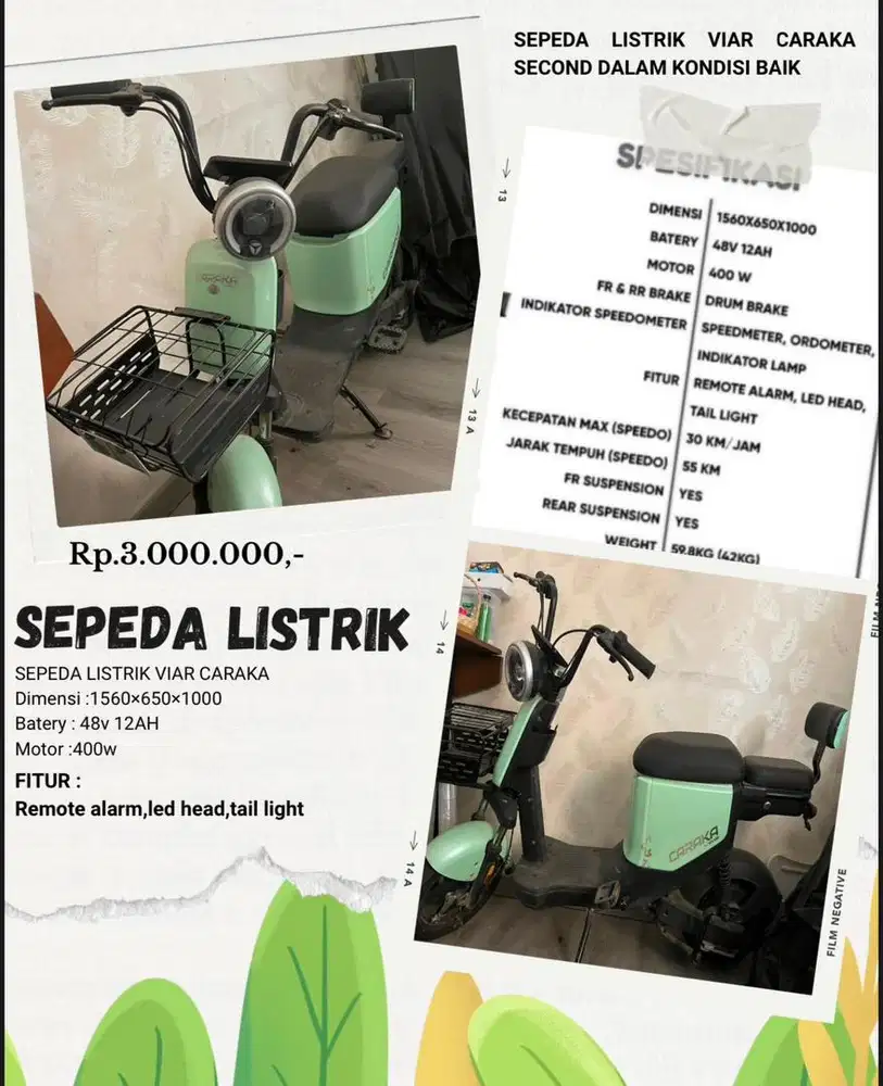 SEPEDA LISTRIK VIAR CARAKA