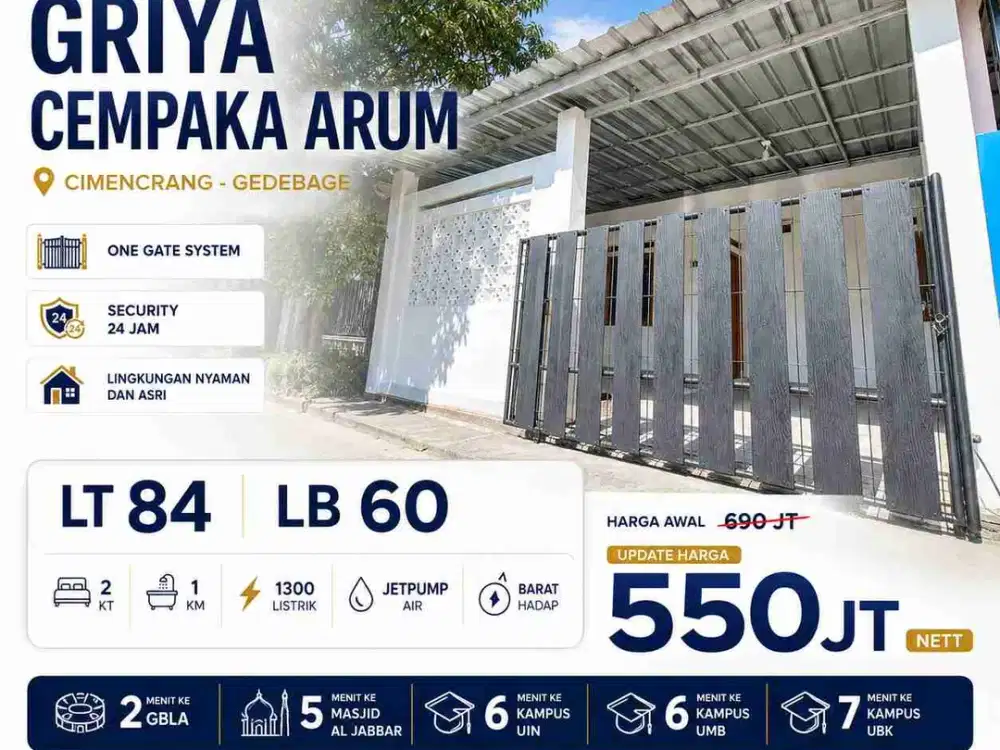 Rumah 500 Jutaan di Griya Cempaka Arum, Cimencrang, Gedebage