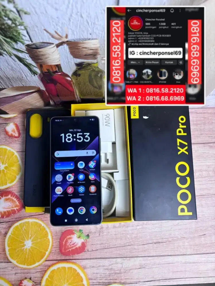 Jual hp istimewa POCO X7 PRO 5g 12/512 likenew siap pakai