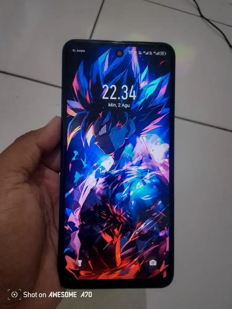 BU hp infinix hot 40i 8+8/256 normal batere awet kamera d/b bening