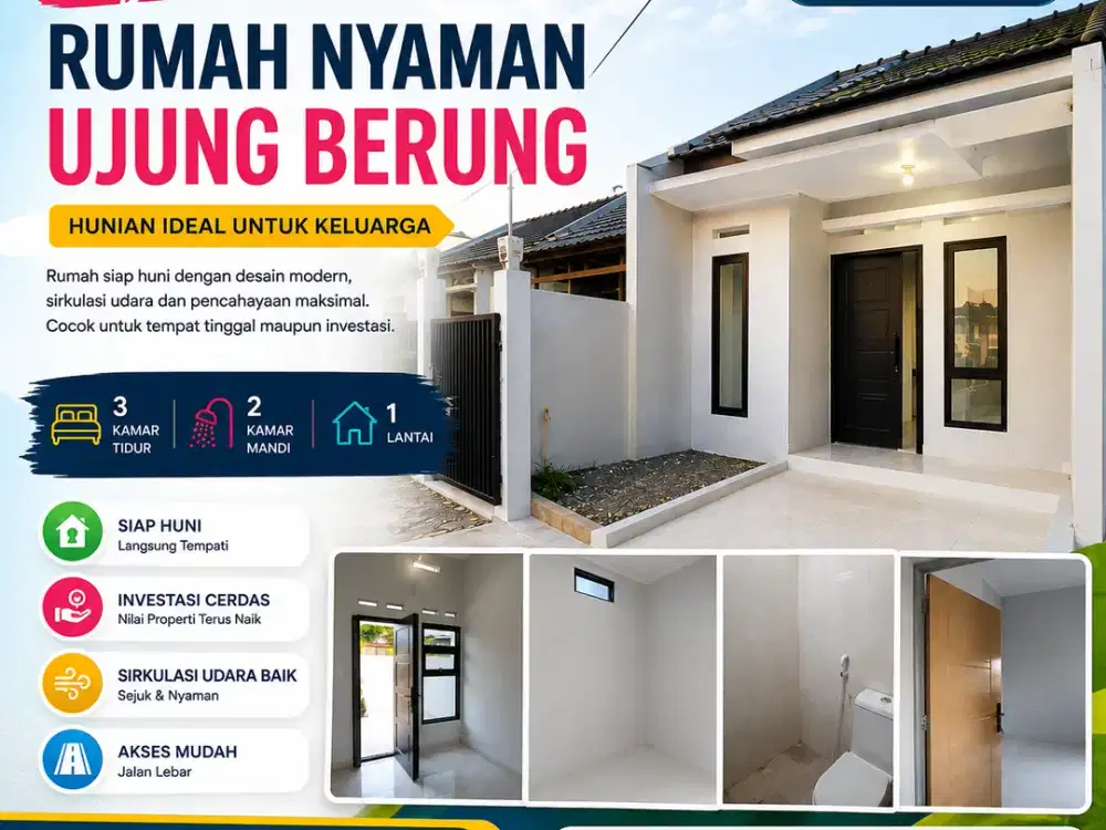 Dijual Rumah Modern Ujung Berung, 3 Kamar Tidur, SHM