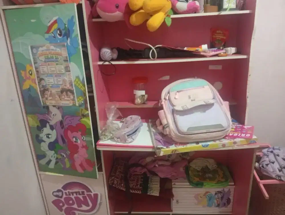 Meja Belajar anak litelpony pink