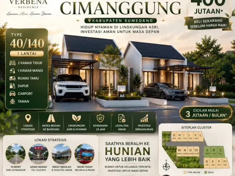 Rumah 2 Kamar Tidur di Ujung Berung, Cocok untuk Keluarga Muda, Miliki Segera.