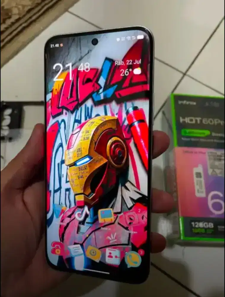 Dijual Hp Infinix Hot 60pro Plus 8+8/128gb Titanium silver garansi