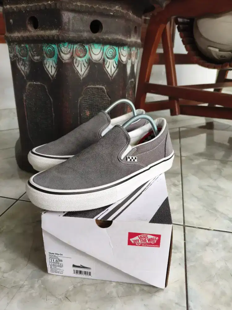 Vans Skate Slip On Colour Pewter Gray White (44,5)