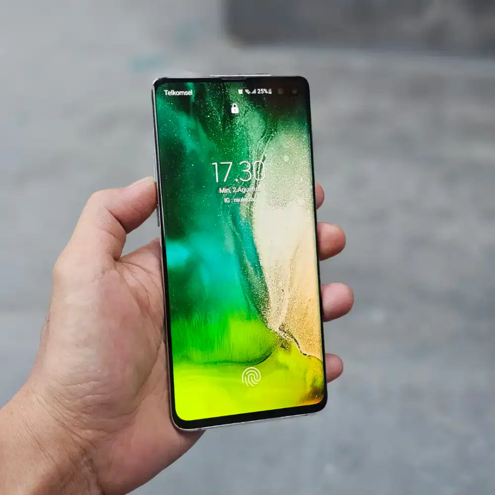 SAMSUNG GALAXY S10 PLUS SEIN 8/128 MINUS TOMPEL KECIL FISIK MULUS