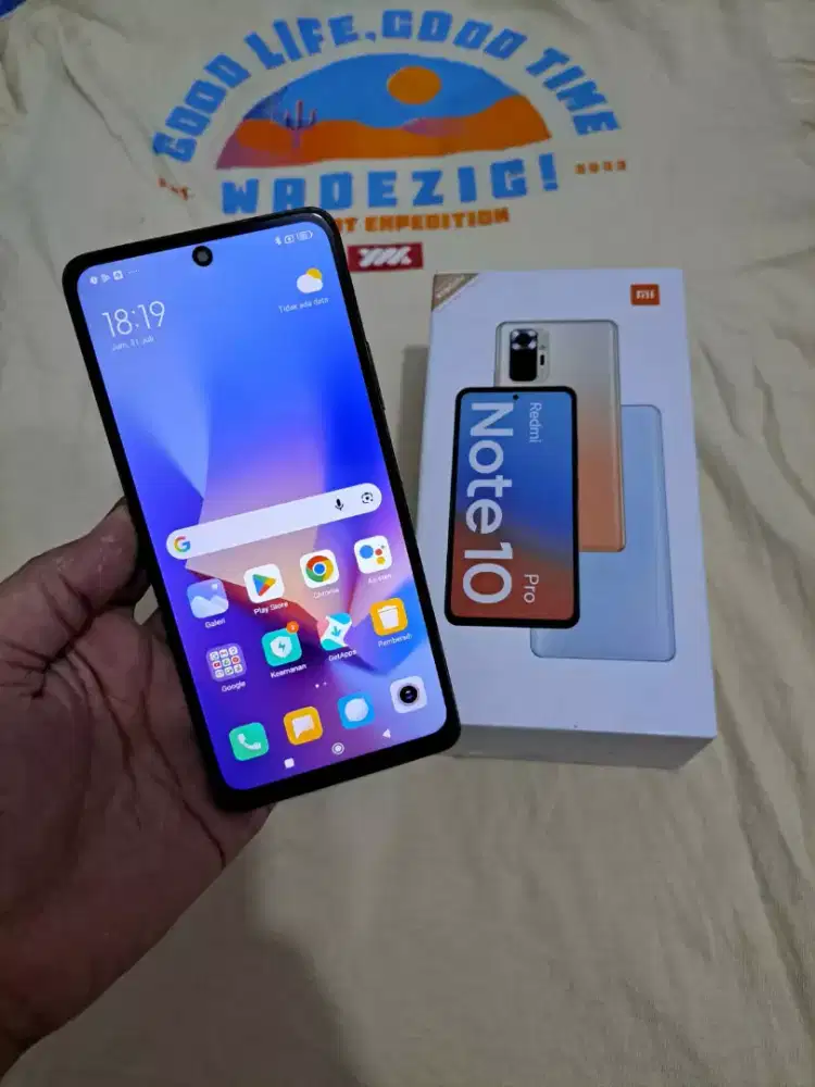Redmi note 10 pro spek 8/128 Kel Fullset