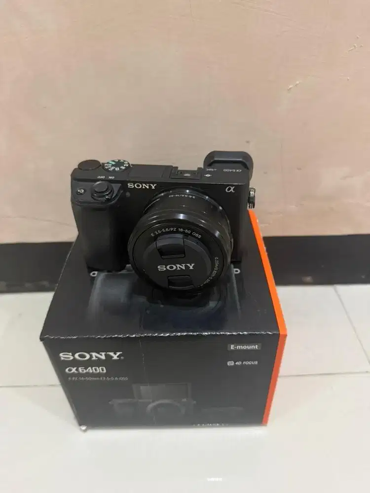 Sony A6400 lensa kit Fullshet box Lengkap