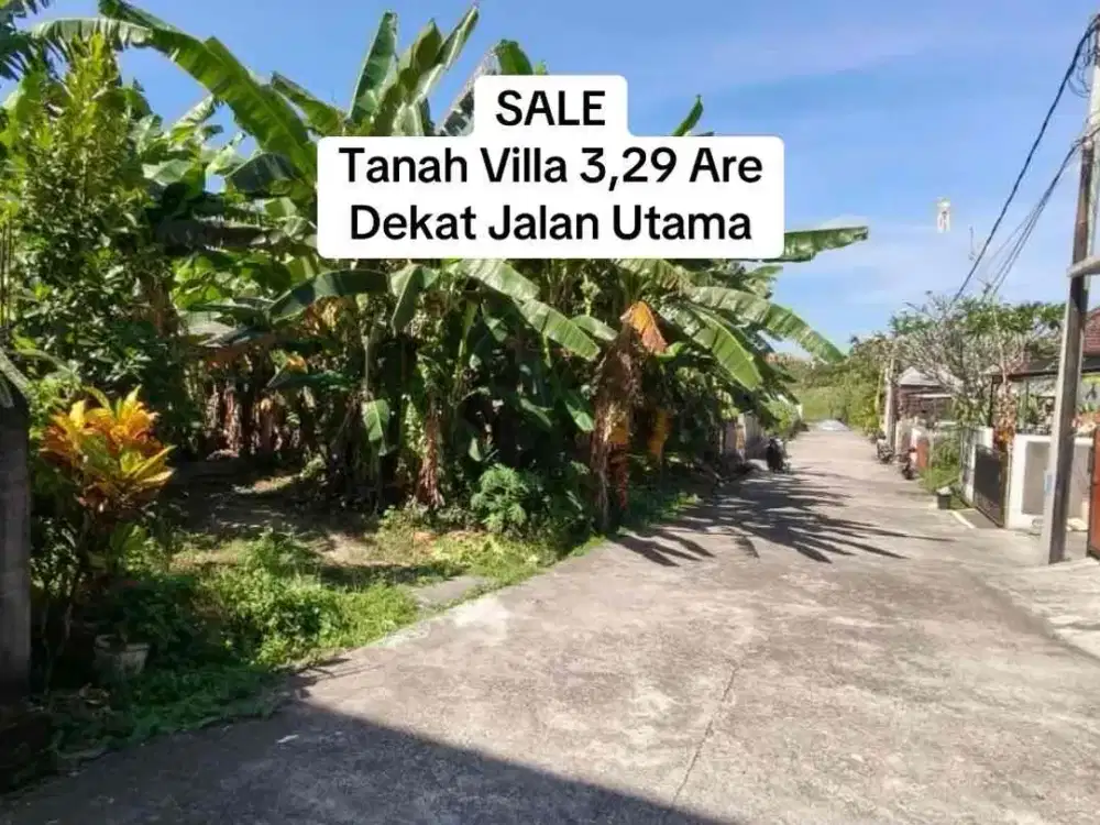 SALE Tanah 3,29 Are Dekat Jalur Yeh Gangga