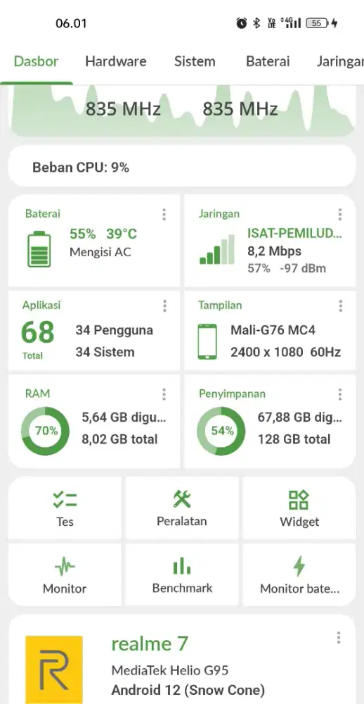 REALME 7 NFC , RAM 8/128GB ,