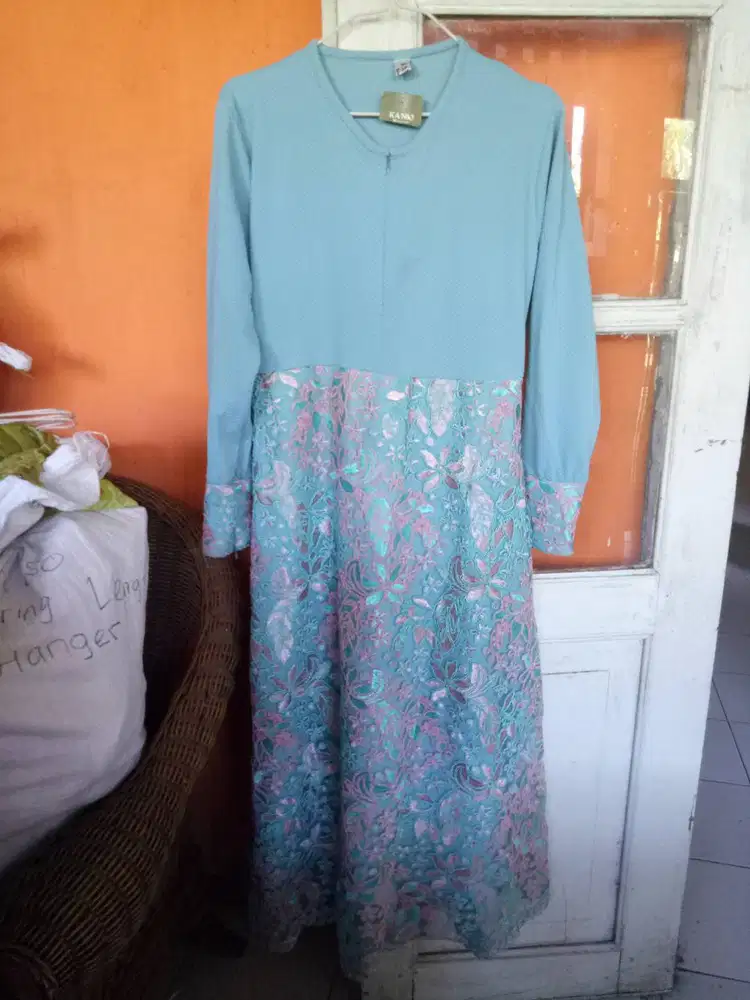 Gamis brokat embroderie tosca pink premium Sogo