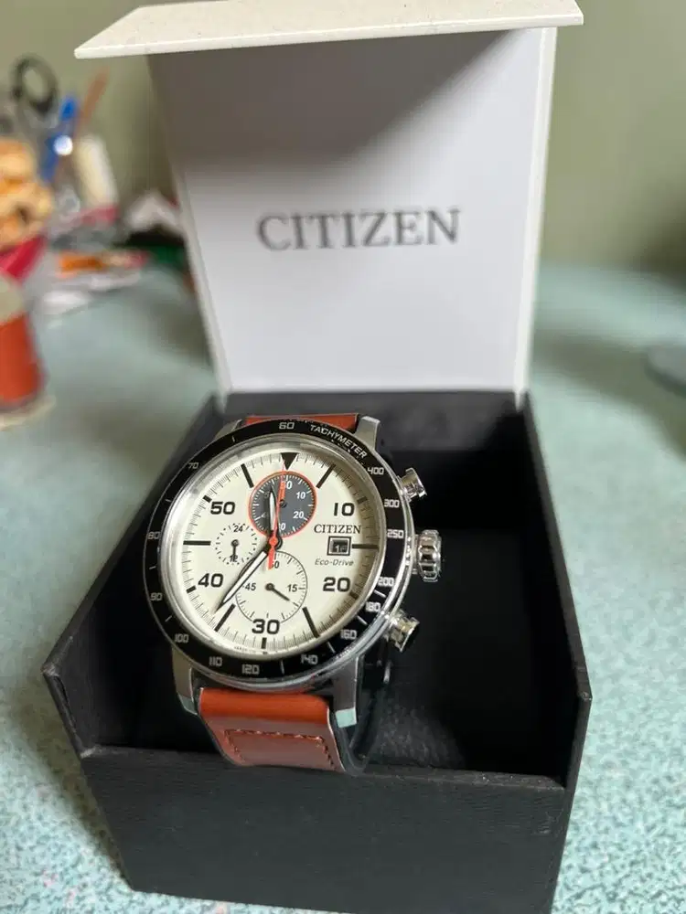 Jam Tangan Citizen Eco-Drive Original Chronograph Fullset