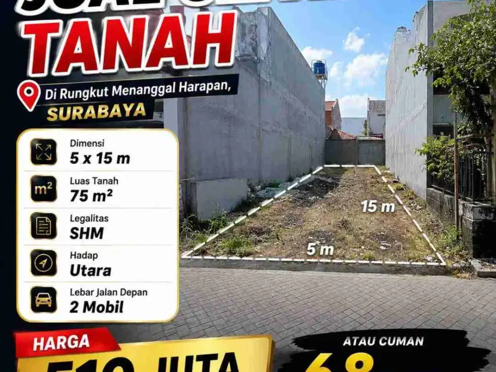 ‼LANGKA dan TERMURAH‼Jual Cepat Tanah Di Rungkut Menanggal Harapan