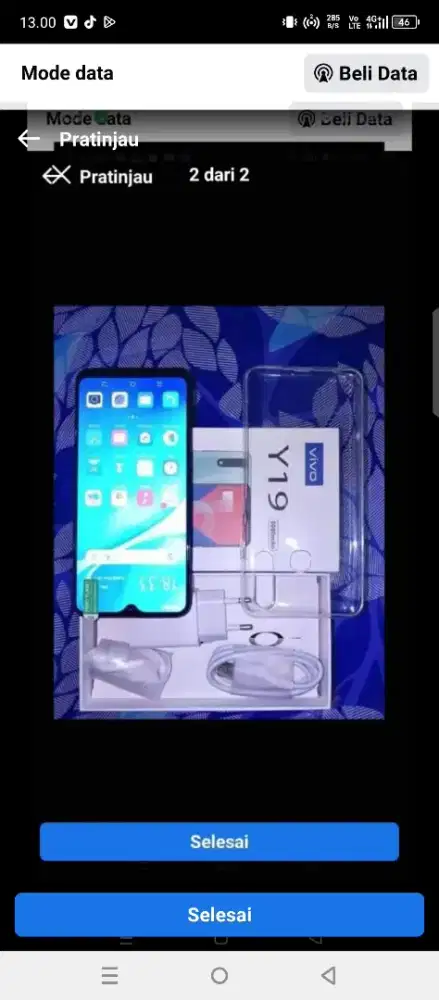 Jual hp baru murah Vivo Y19 ram 8/256 layar 6,53 inch fulset