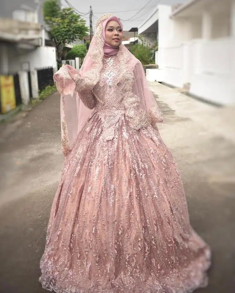 Gown Dress Pengantin Pink Soft