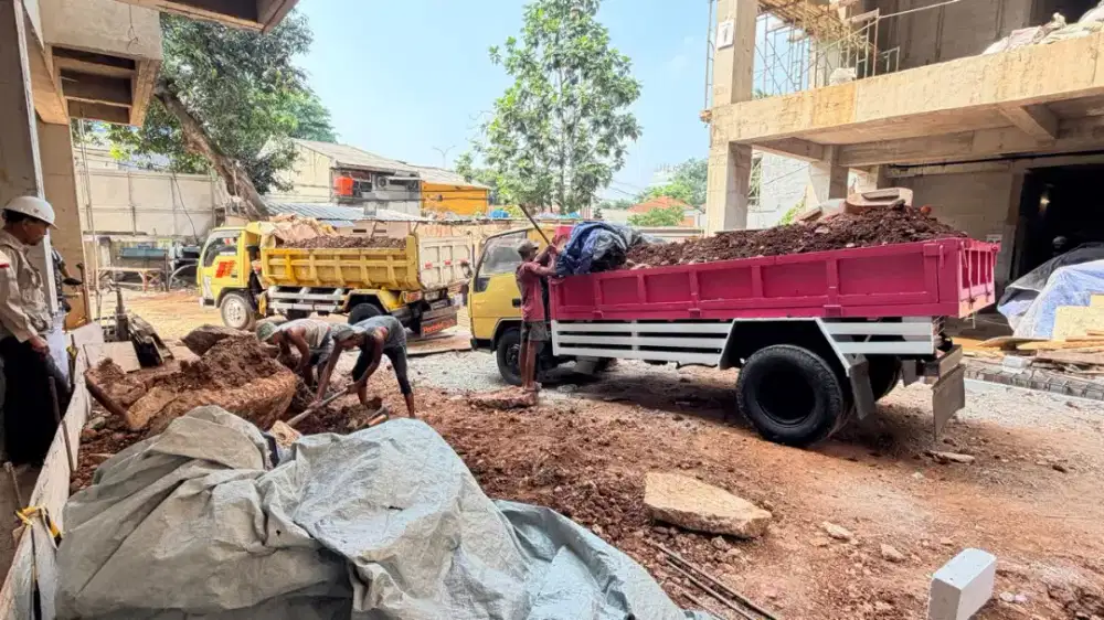 Jasa buang puing sampah dan urugan
