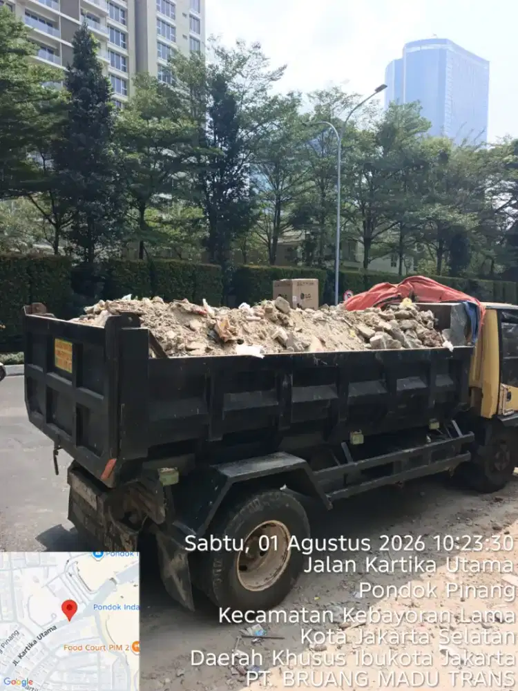 Jasa buang puing dan angkutan sampah