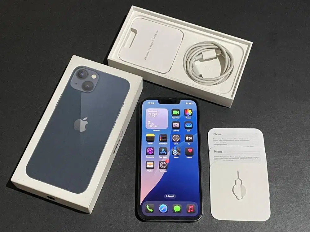 iPhone 13 128gb Midnight Garansi iBox Digimap Aktif Fullset Original