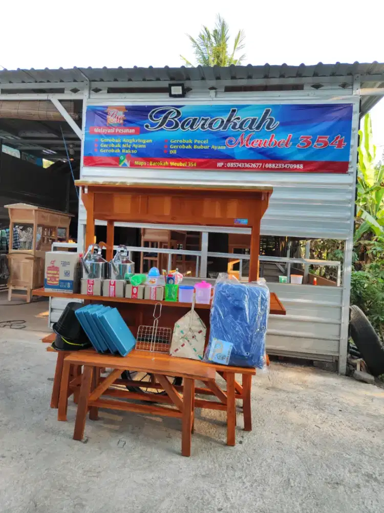 Gerobak Angkringan Bakso Mie Ayam PeceL Bubur Sate Martabak Ronde dlL