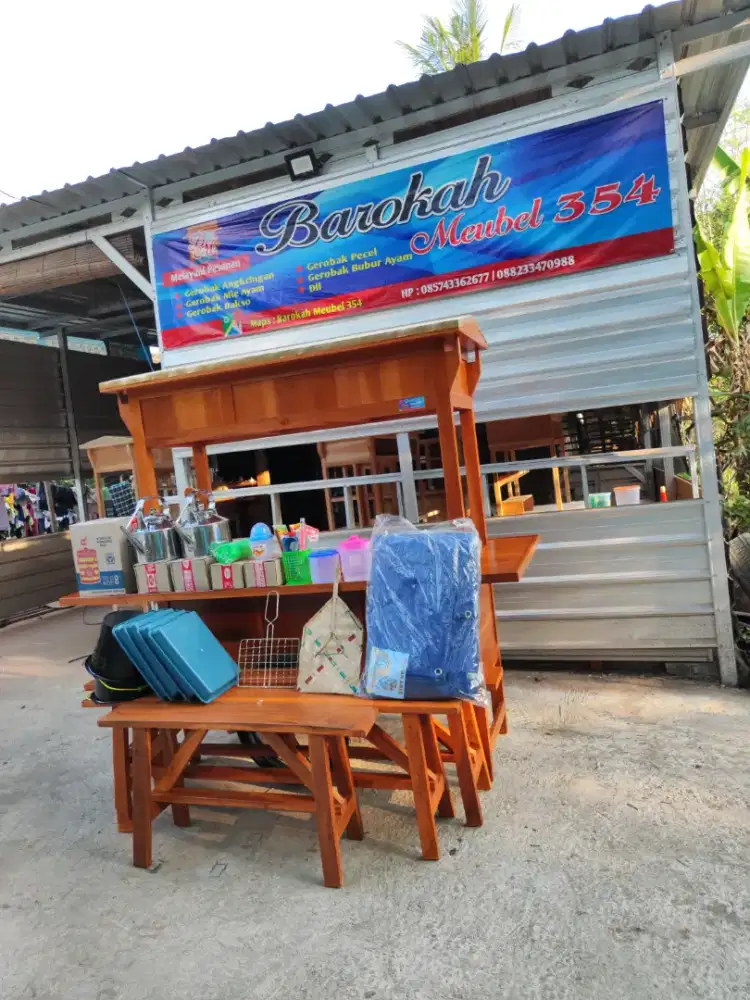 Gerobak Angkringan Bakso Mie Ayam PeceL Bubur Sate Martabak Ronde dlL