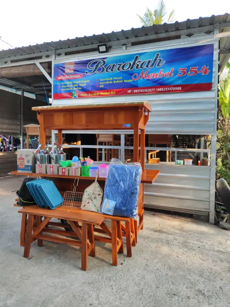 Gerobak Angkringan Bakso Mie Ayam PeceL Bubur Sate Martabak Ronde dlL