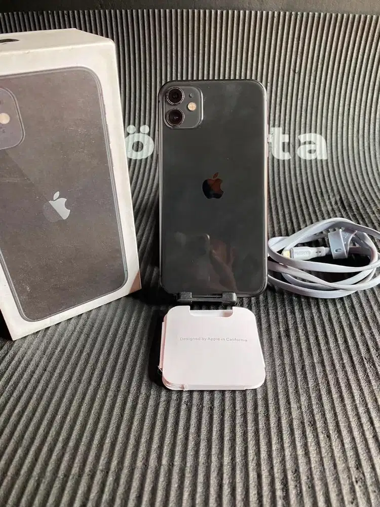 Iphone 11 64gb g Black inter all operator fulset mulus  normal