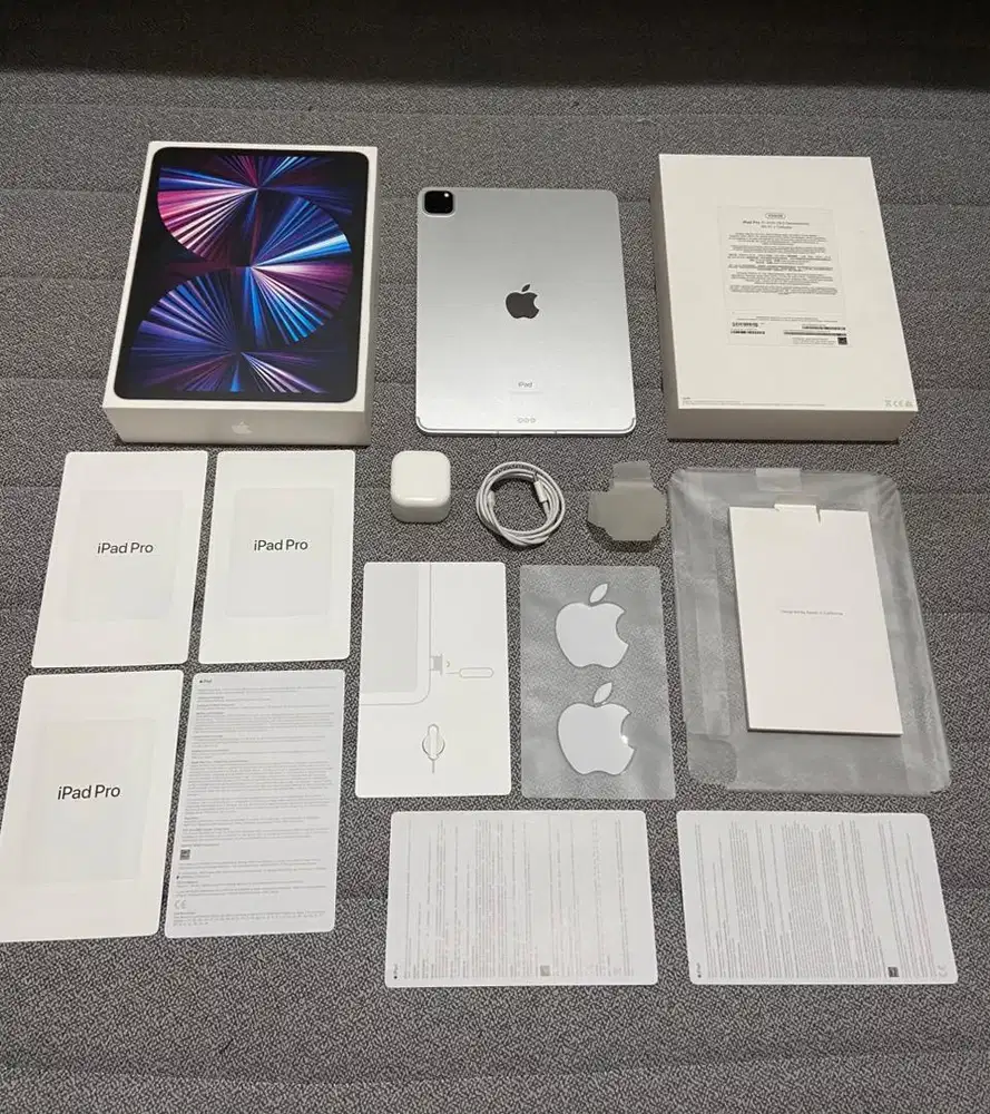 Ipad Pro M1 256gb Wifi Cellular Fullset lengkap original