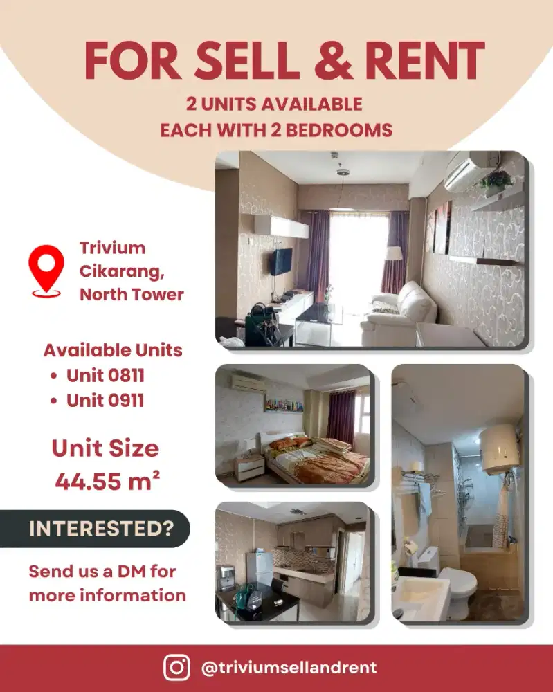 Trivium Terrace Apartments Cikarang, for Sell or Rent