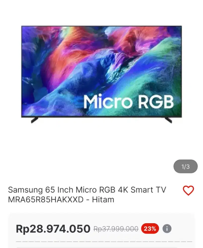 Tv terbaru samsung microRGB pre order