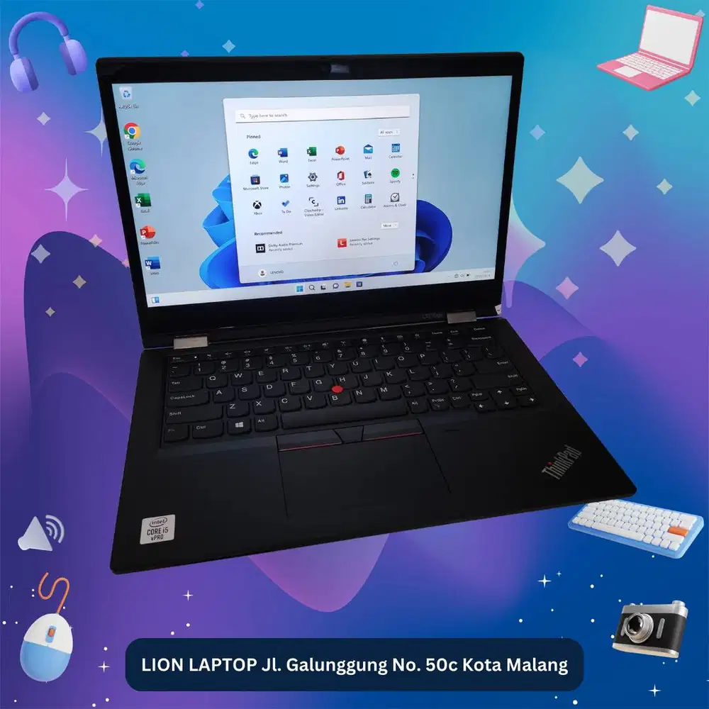 RAM 16GB Core i5 Gen10 Flip 360° SSD 256GB Lenovo Thinkpad YOGA L13 [0