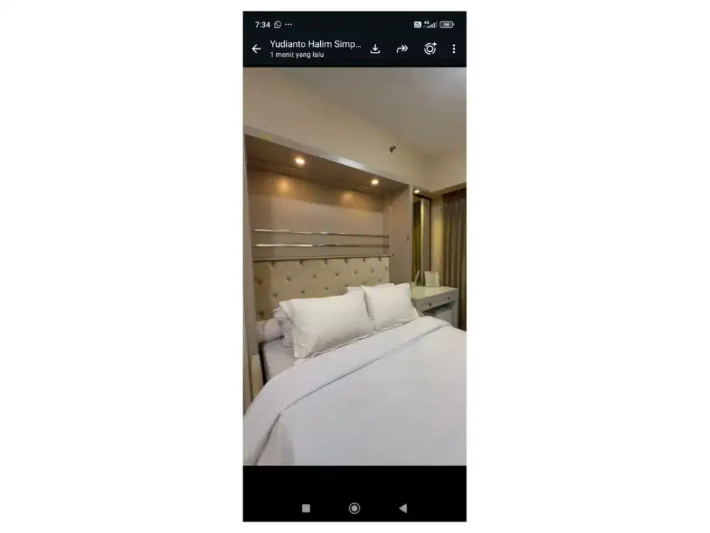 disewakan harian apartemen benson studio full furnish cantik view city+ pool