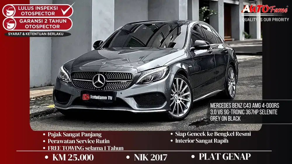 Mercedes Benz C43 AMG 4-Doors 3.0 V6 9G-Tronic 367HP 2017