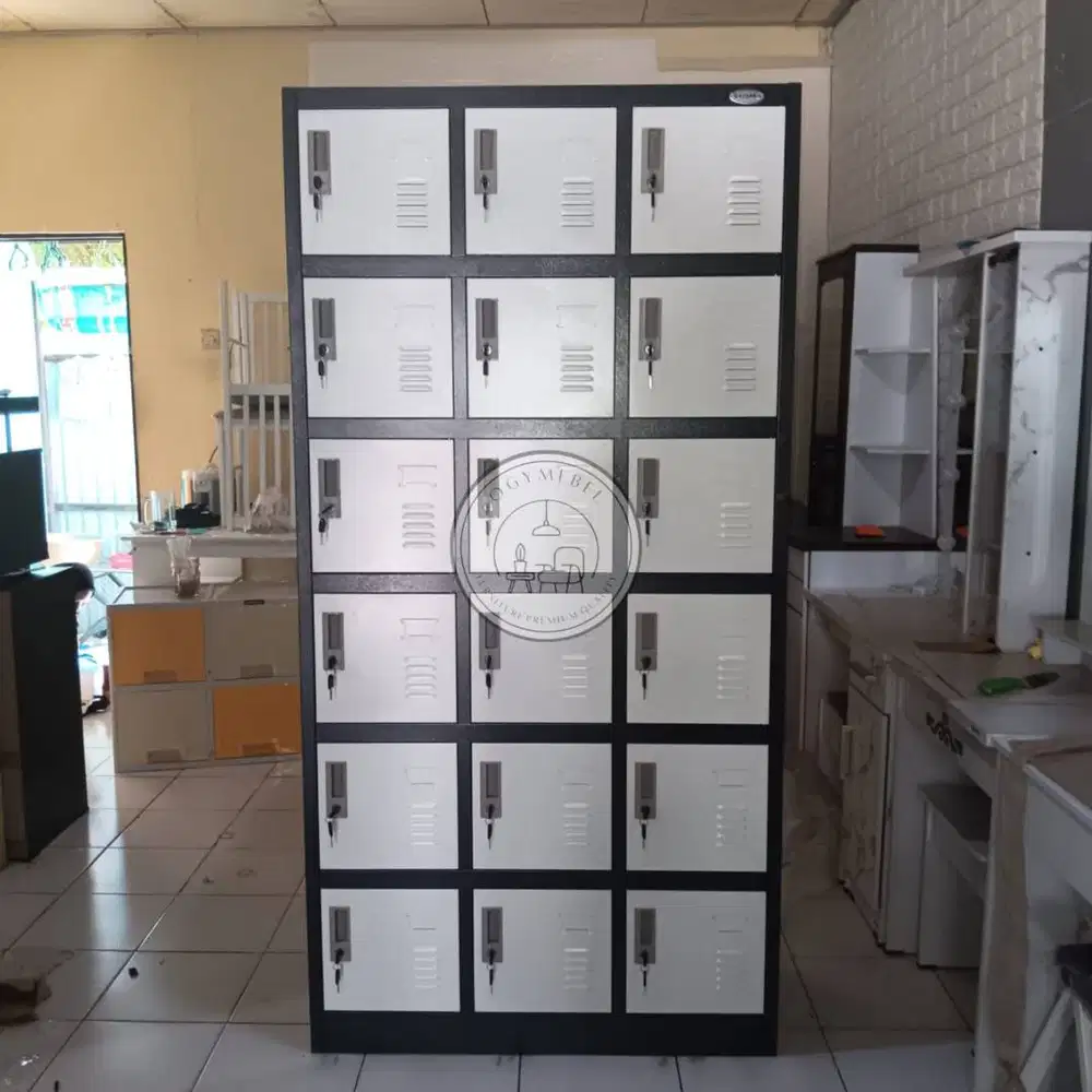 SALE ! LEMARI LOKER 18 RUANG FULL KUNCI SALE TERLARIS SALE