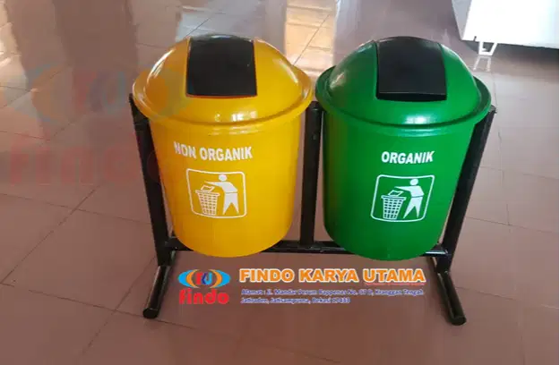 Tempat Sampah Bulat Dua Pilah 457 / Tempat Sampah